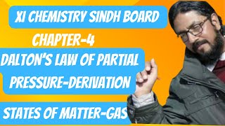 daltons law of partial pressure  class 11 chemistry chapter 4  sindh textbook board [upl. by Etnemelc]