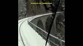 Hermosa ruta en tren por el viaducto de Landwasser youtube youtubeshorts ytshorts [upl. by Etheline]