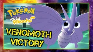 Venomoth Victory Pokemon Lets Go Pikachu amp Eevee WiFi Battle [upl. by Aitel]