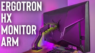 Ergotron HX Monitor Arm  The Best Monitor Arm for Large Monitors [upl. by Gussman510]