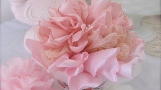 Beautiful and Easy Singed Melted Fabric Flower Tutorial [upl. by Nuarb]