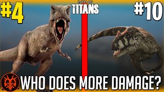 All 30 Official Dinos Ranked By DAMAGE  Path of Titans [upl. by Jasper115]