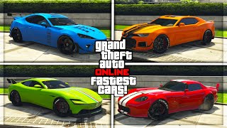 TOP 5 FASTEST CARS IN GTA 5 ONLINE UPDATED 2024 [upl. by Arikahs]