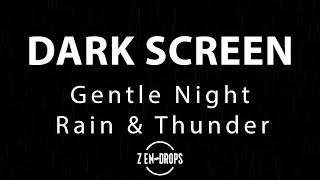 Rain sounds for sleeping black screen 3 hours  Rain And Thunder Sounds For Sleeping [upl. by Newberry]