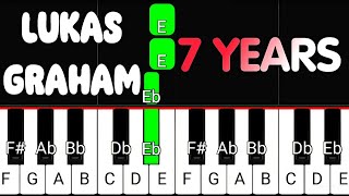 Lukas Graham  7 Years  Piano Tutorial [upl. by Aicilak]