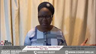 Day 5 COGOP UK 21 Days Prayer amp Fasting [upl. by Adnilre]