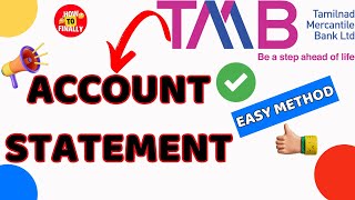 TMB Account Statement  How to Download TMB Bank Account Statement [upl. by Atinob185]