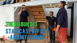 The Big Build 13 Staircase Removal Taking out a staircase and associated timber floor construction [upl. by Trillbee825]