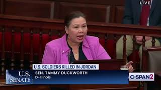 Duckworth Powerfully Speaks Out After IranBacked Attack that Killed 3 American Servicemembers [upl. by Hoyt]