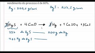 ESTEQUIOMETRIA RENDIMENTO [upl. by Coit]