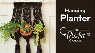 Crochet Trio Wall Hanging Planter  EASY  The Crochet Crowd [upl. by Dent]