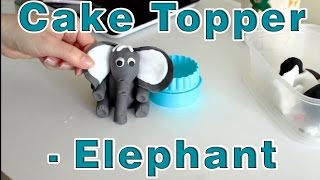 How to make Sugar Paste Fondant Elephant Cake Topper  HappyFoods [upl. by Yerocaj]