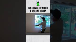 How to install a box AC unit in a sliding window part 2 [upl. by Baldwin]