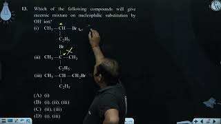 Which of the following compounds will give racemic mixture on nucleophilic substitution by OHampnd [upl. by Elbag]