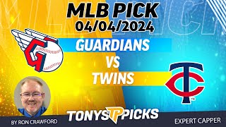 Cleveland Guardians vs Minnesota Twins 442024 FREE MLB Picks and Predictions by Ron Crawford [upl. by Fisch]