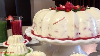 Gelatina de Yogurt rellena de frutas y salsas de frutas [upl. by Attem992]