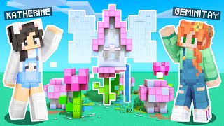 💜Minecraft FAIRY Build Battle vs GEMINITAY [upl. by Aay]