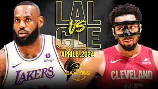 Los Angeles Lakers vs Cleveland Cavaliers Full Game Highlights  April 6 2024  FreeDawkins [upl. by Almena368]