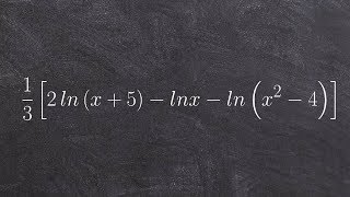 Simplifying a logarithmic expression by condensing multiple terms [upl. by Mcknight]