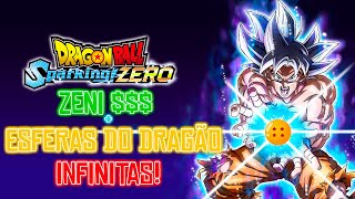 Dragon Ball Sparking Zero  ZENI dinheiro INFINITO XP amp ESFERAS DO DRAGÃƒO INFINITOS [upl. by Atteinotna987]