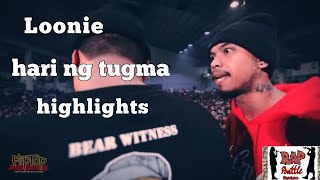 fliptop loonie  hari ng tugma highlights fliptopbattle loonie anygma rapbattle [upl. by Nuahsor]