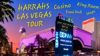 HARRAHS Las Vegas Resort Tour 1 VALUE HOTEL Mid Price Mid Strip 50 Million Renovation [upl. by Reyotal]