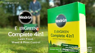 MiracleGro® EverGreen® Complete 4in1 the perfect way to feed and weed your lawn [upl. by Gerek]