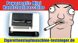 Test Zigaretten stopfen mit der Powermatic Mini  Kleine Zigarettenstopfmaschine für überall [upl. by Suillenroc]