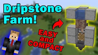 EASY Pointed Dripstone Farm Minecraft Java [upl. by Annaiel]