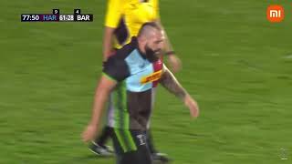 🤪 Joe Marler scores crazy try against the Barbarians before drop kicking his own conversion [upl. by Enirhtak]