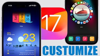 iOS 17  CUSTOMIZE The New Lock Screen amp Home Screen [upl. by Attevad]