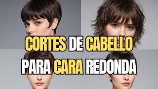 CORTES de CABELLO para cara REDONDA y cuello corto MEJORES cortes de CABELLO para MUJER 2024 [upl. by Noyerb]