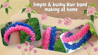 Hair band making at homeDiy head band using ribbon🎀diy diyideas headband howto craft youtube [upl. by Arsi]