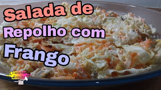 SALADA DE REPOLHO COM FRANGO DESFIADORECEITA FÁCIL [upl. by Atinrehs132]