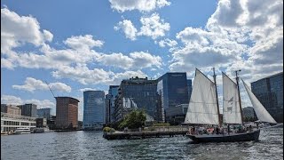 Boston Harbor aboard the Schooner LIBERTY STAR [upl. by Frasco453]