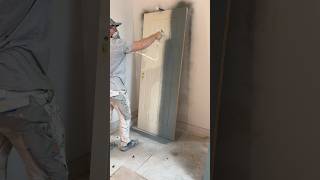 How fast can you paint a door  painting home diy renovation [upl. by Bocock]