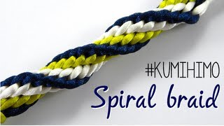 KUMIHIMO SPIRAL BRAID  TRENZADO EN ESPIRAL [upl. by Enotna]