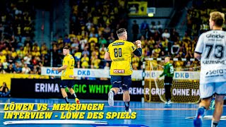 Löwen vs Melsungen  Löwe des Spiels Jannik Kohlbacher [upl. by Nomahs]