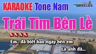 Trái Tim Bên Lề Karaoke  Tone Nam  Nhạc Sống Thanh Ngân [upl. by Ihsar]