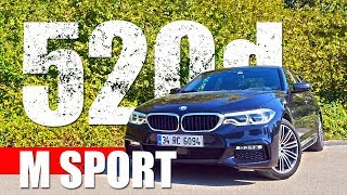 Test  BMW 520d Sedan M Sport 2018 [upl. by Suoiluj]