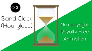 Sand Clock Hourglass Animation Loop  Green Screen  No copyright Royalty Free CC0 [upl. by Carthy]