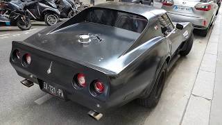 black Chevrolet Corvette c3 stingray in Paris France [upl. by Roddy]