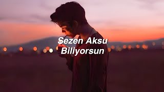 Sezen Aksu  Biliyorsun Lyrics quotsende benim kadar gerçekleri biliyorsunquot [upl. by Wiener]