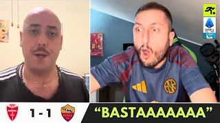 MONZA ROMA 1 1  TIFOSI ROMANISTI DISPERATI “CI STATE ROVINANDO LA VITA…”  TIFOSIAMO [upl. by Rutter230]