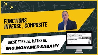 IGCSE MATHS OL EDEXCEL 4MA1  2H OCT  NOV 2023 Q19  FUNCTIONS [upl. by Charleen]