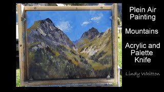 Palette Knife Mountains Acrylic painting [upl. by Stempson]