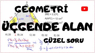 Geometri  üçgende alan  zor [upl. by Aivlys]