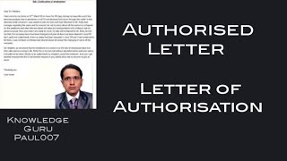 Authorised letter I Authorisation letter I Letter of authorisation I Authorised letter kaise likhe [upl. by Sturges922]