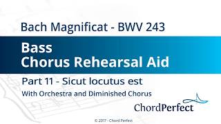 Bachs Magnificat Part 11  Sicut locutus est  Bass Chorus Rehearsal Aid [upl. by Leanna725]