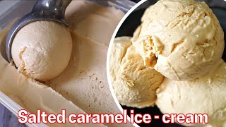 Salted caramel ice cream  ice cream with Amul fresh cream  caramel sauce ice cream recipe [upl. by Assel590]